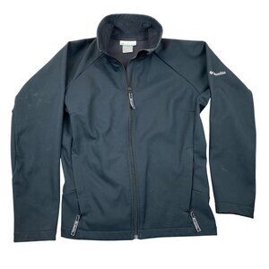 Columbia Mens Full Zip Jacket Size L Outdoor Wear Black Gorpcore Camping Fishing